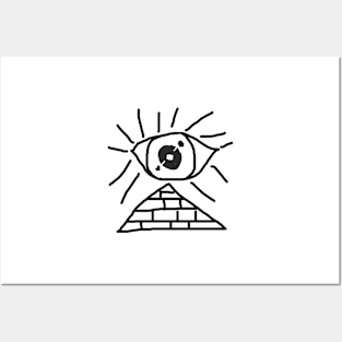 The big eye on pyramid Posters and Art